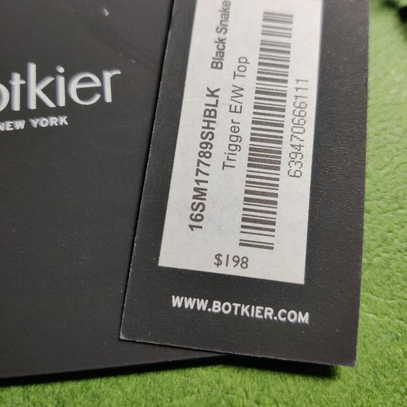 Botkier Trigger East West Black Snake Print Crossbody Bag - Picture 6 of 11